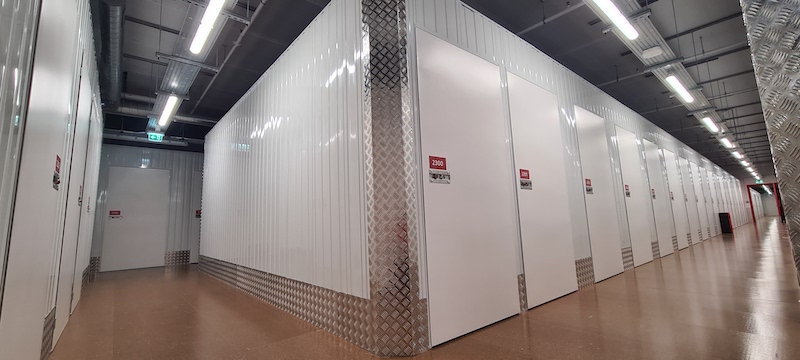 Self storage facility interior
