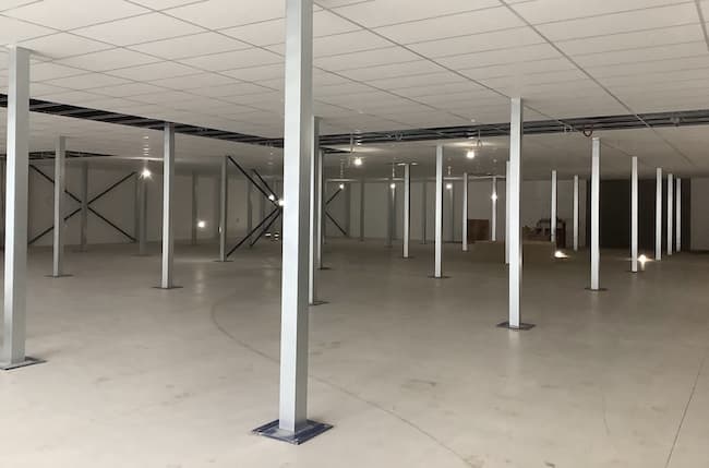 safestore birmingham finished floor columns