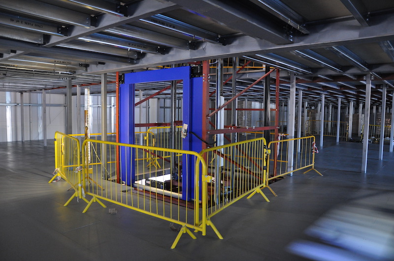 Mezzanine lift shaft under construction