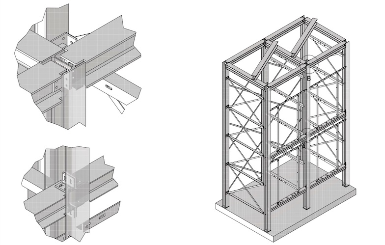 Mezzanine lift shaft design drawing